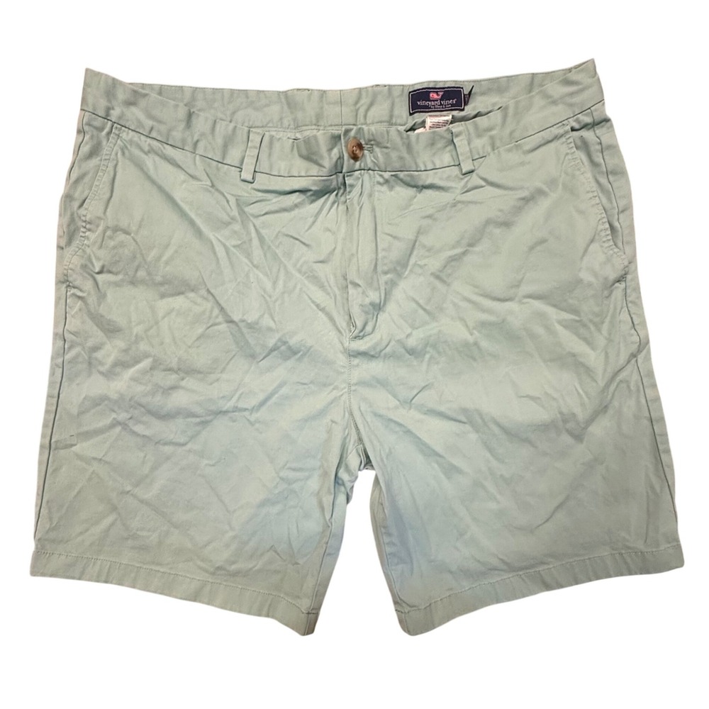 Vineyard Vines Mens Shorts Casual Chino Flat Front Green Size 42